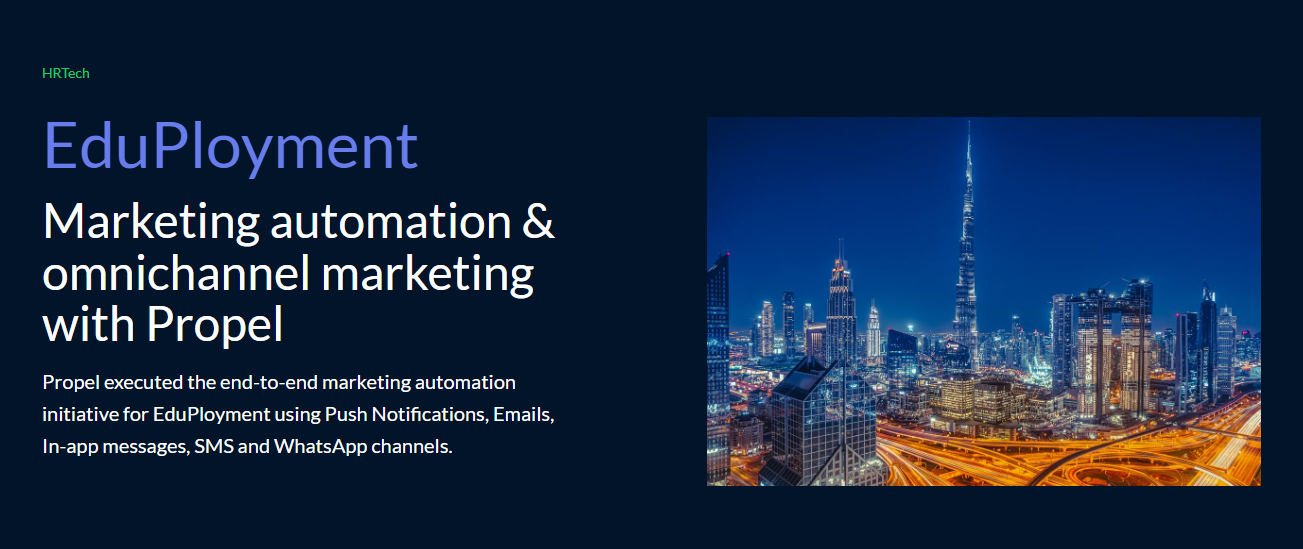 Propel helped Eduployment in omnichannel marketing and marketing automation